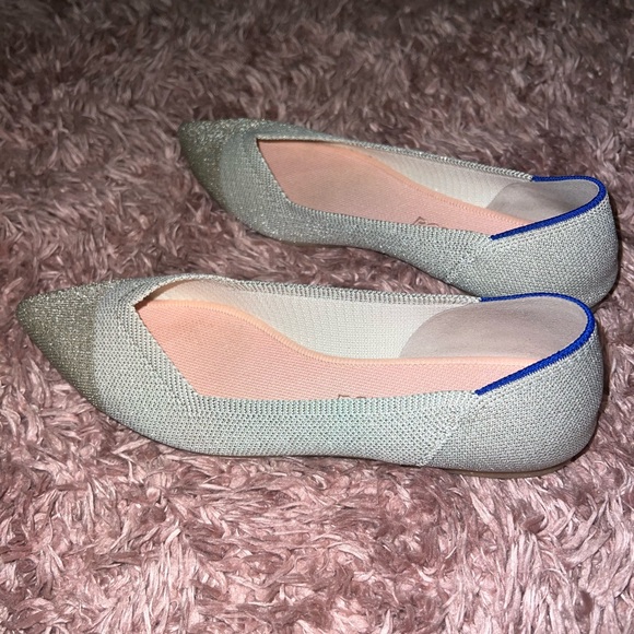 Rothy's the Point Diamond Metallic Flats - Picture 3 of 9